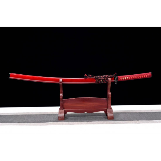 hand forged Japanese katana swords/functional/sharp/ 红牡丹/CC1