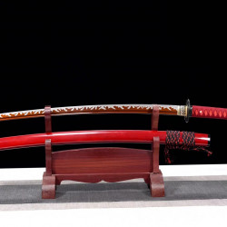 hand forged Japanese katana swords/functional/sharp/ 红牡丹/CC1