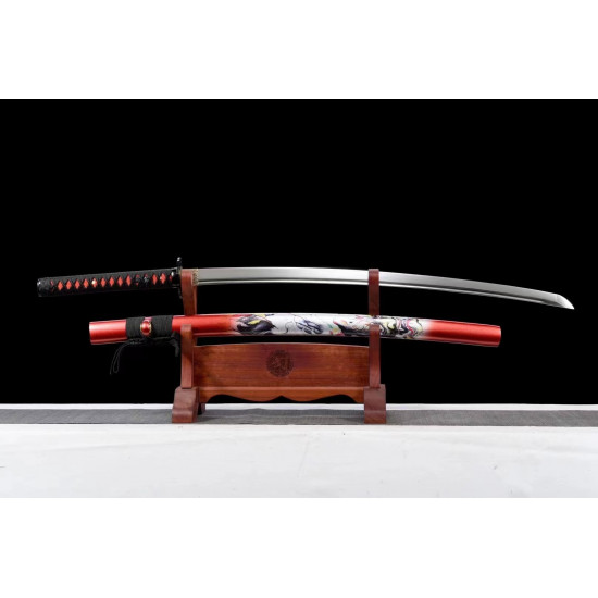 hand forged Japanese katana swords/functional/sharp/ 鹤顶红/T6